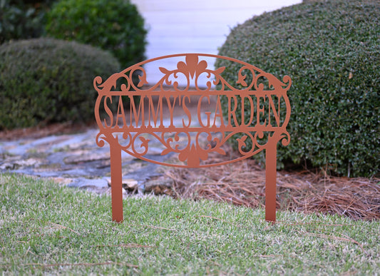 Custom Decorative Garden Sign, Address Sign - Blessings Grow Meadows