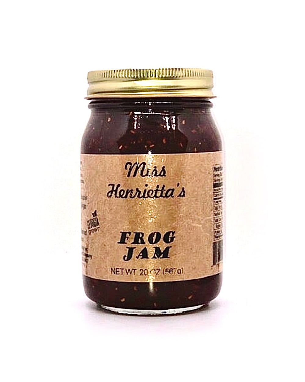 SavannahSauceCompany Frog Jam in a 19 oz jar, showcasing colorful fruit preserves with a playful frog label on the jar.