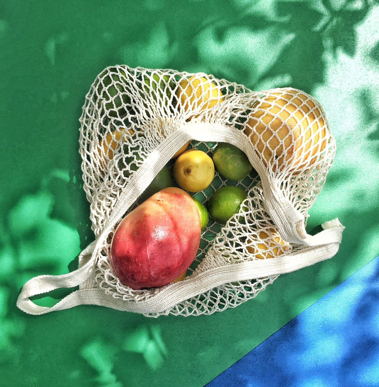 Cotton string French Market Tote bag by Seattle Seed Company, lightweight and eco-friendly for shopping or casual use.
