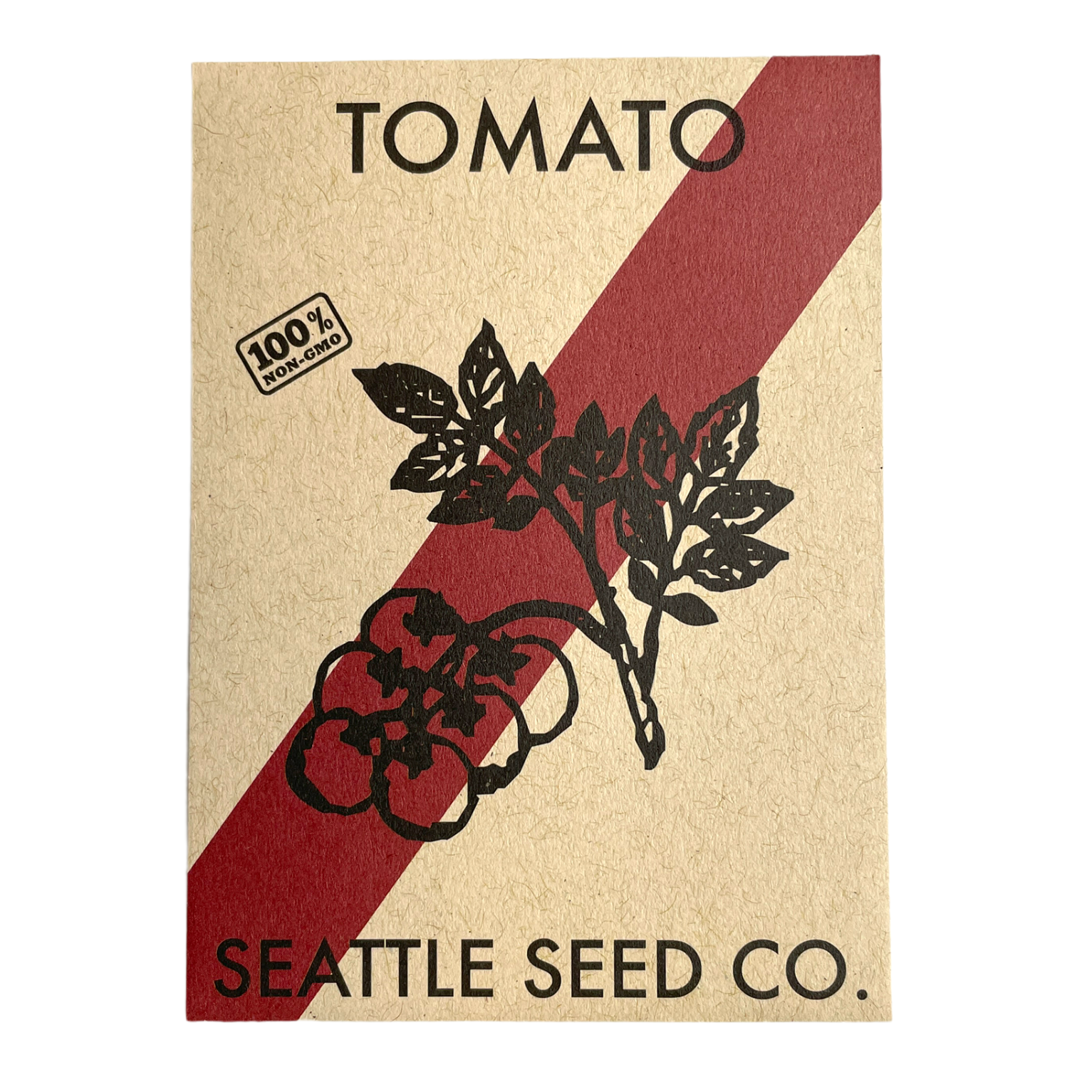 Fresh Peacevine tomato from Seattle Seed Company, showcasing ripe red vegetables with green stems on a plant.