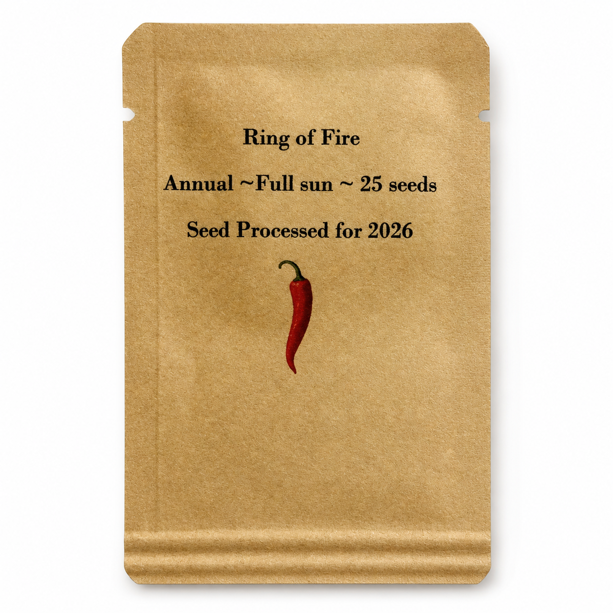 25 Ring of Fire Pepper Seeds - Annual Vegetable, Full Sun, Spicy Cayenne