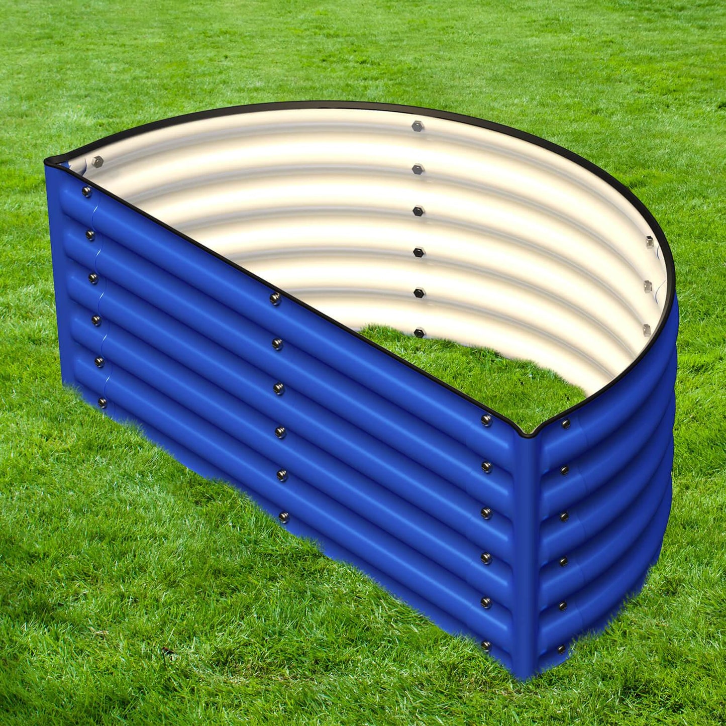 Olle Gardens 17 inch Tall Decorative Semi-circle Raised Garden Bed at Blessings Grow Meadows 