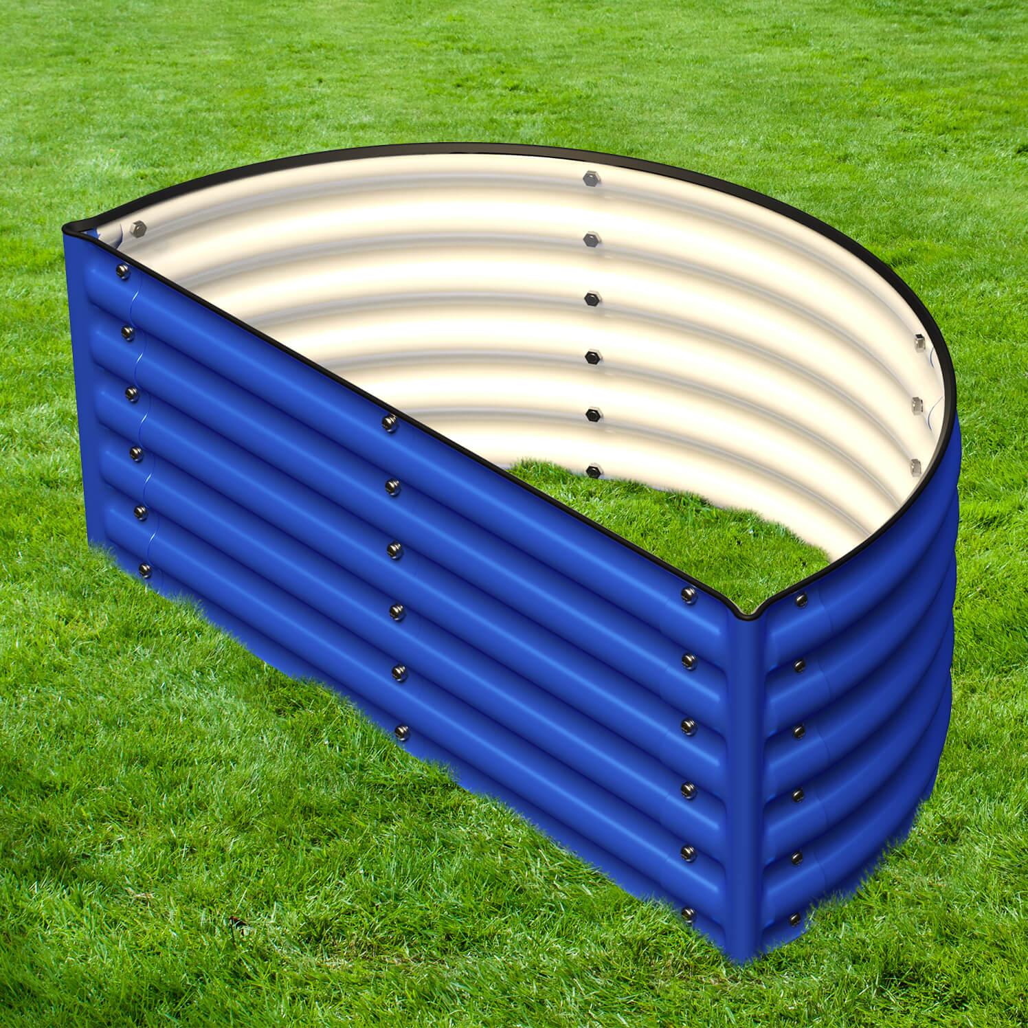 Olle Gardens 17 inch Tall Decorative Semi-circle Raised Garden Bed at Blessings Grow Meadows 