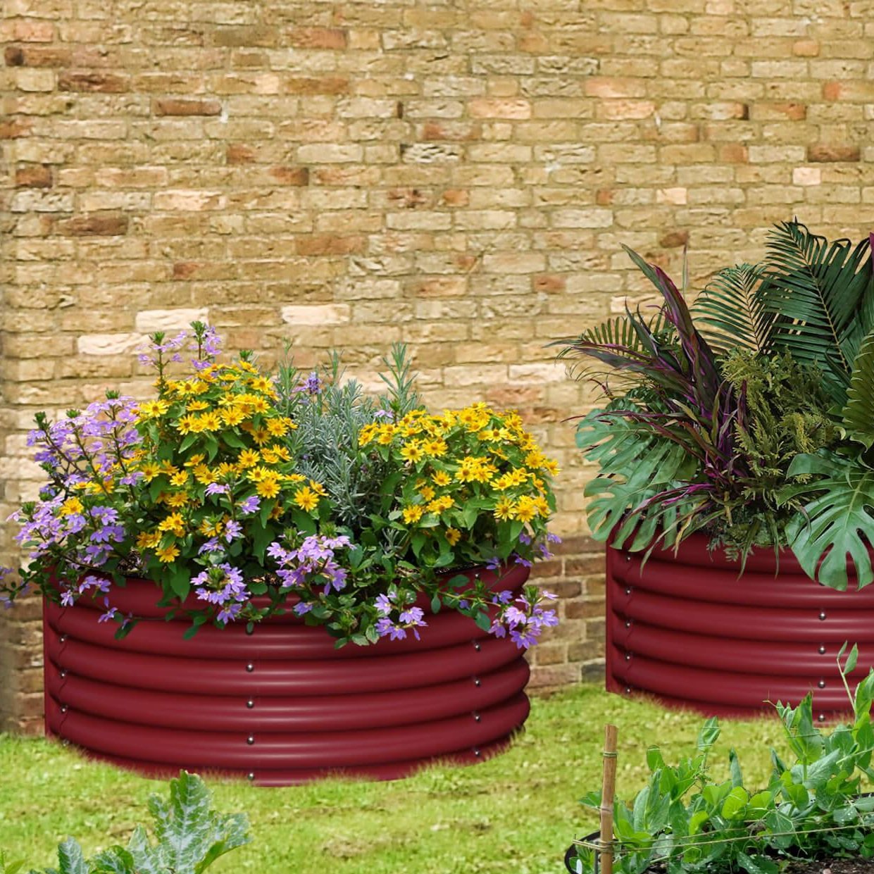 Olle Gardens 17 inch Tall Decorative Semi-circle Raised Garden Bed at Blessings Grow Meadows 