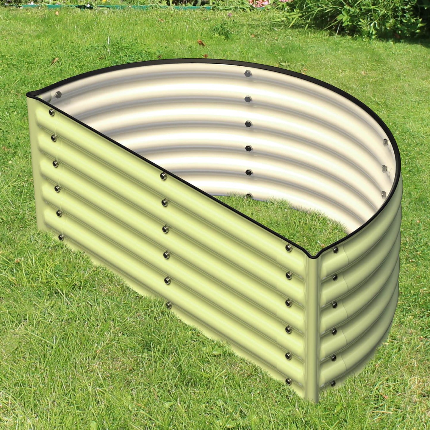 Olle Gardens 17 inch Tall Decorative Semi-circle Raised Garden Bed at Blessings Grow Meadows 