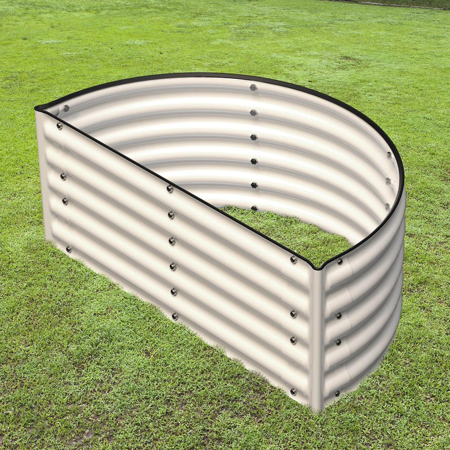 Olle Gardens 17 inch Tall Decorative Semi-circle Raised Garden Bed at Blessings Grow Meadows 