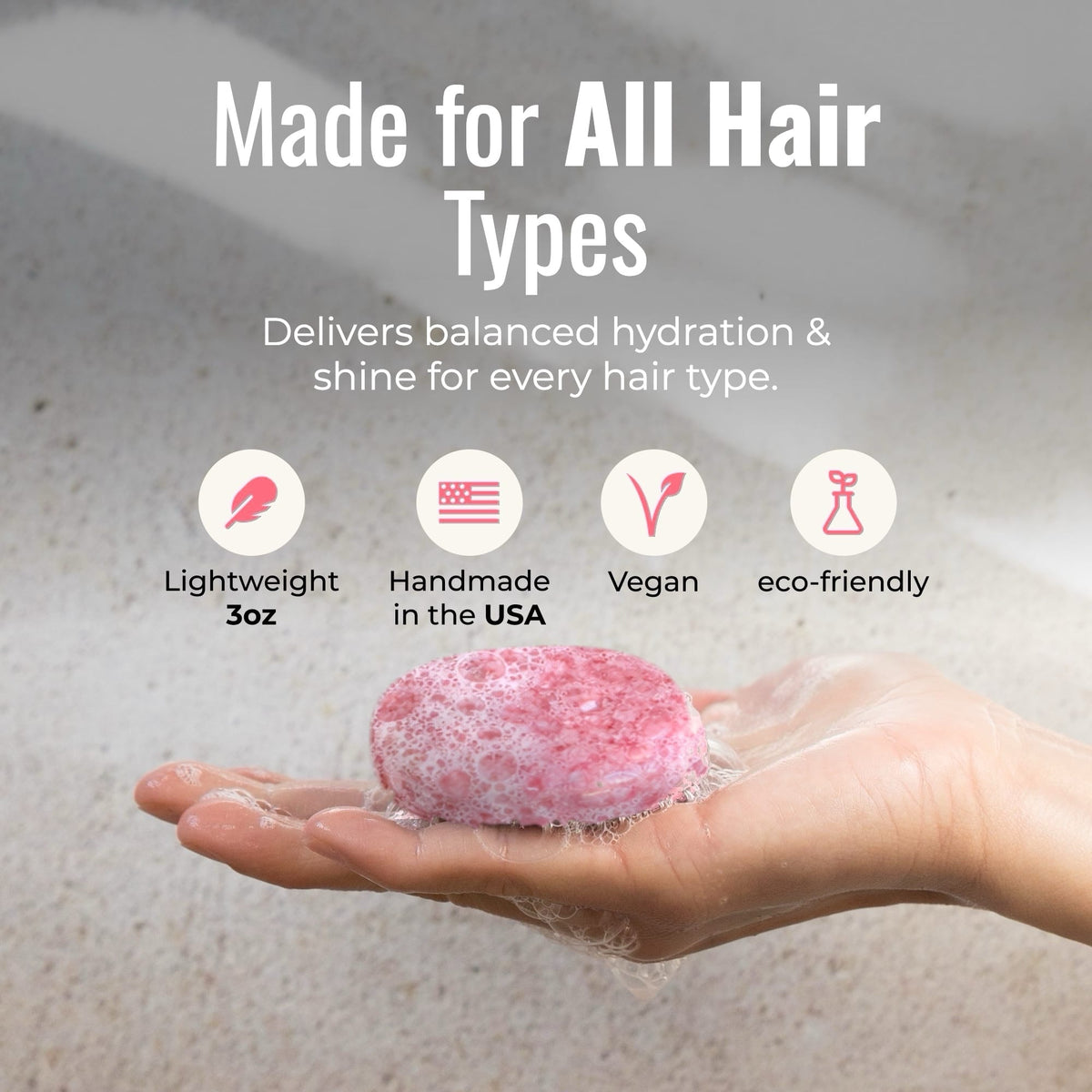 ZeroWasteStore.com shampoo and conditioner bar duo for all hair types, featuring a blossom scent and eco-friendly packaging.
