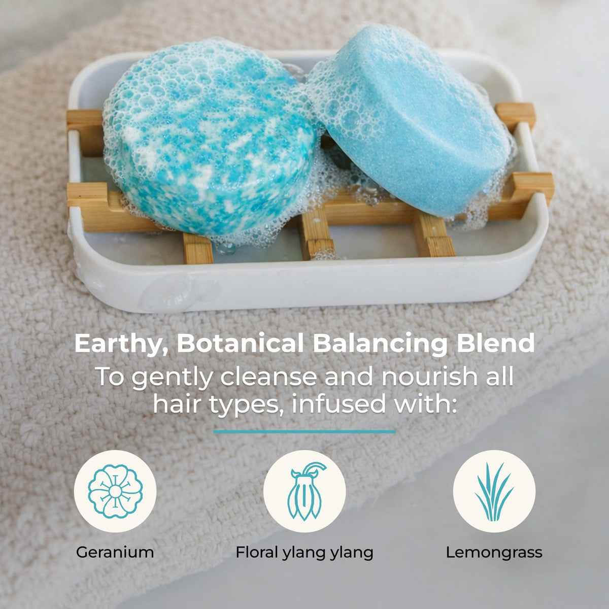 Eco-friendly shampoo and conditioner bar duo with earthy scent, featuring natural packaging and sustainable hair care design.