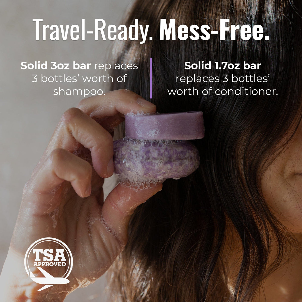 ZeroWasteStore Oasis scent shampoo and conditioner bar duo, eco-friendly hair care set with natural ingredients.