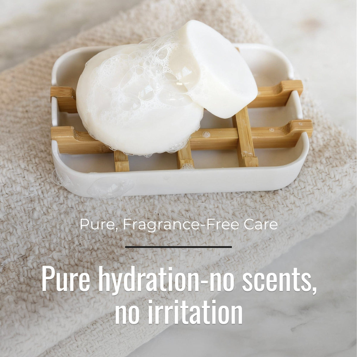 ZeroWasteStore.com shampoo and conditioner bar duo set with unscented bars, eco-friendly packaging, and natural product branding.