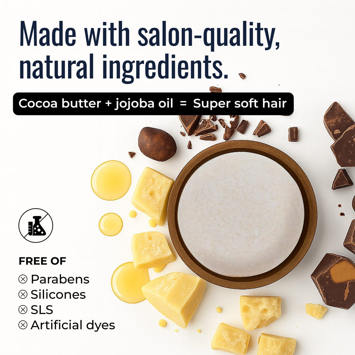 ZeroWasteStore.com shampoo and conditioner bar duo with natural ingredients like cocoa butter and jojoba oil, unscented.