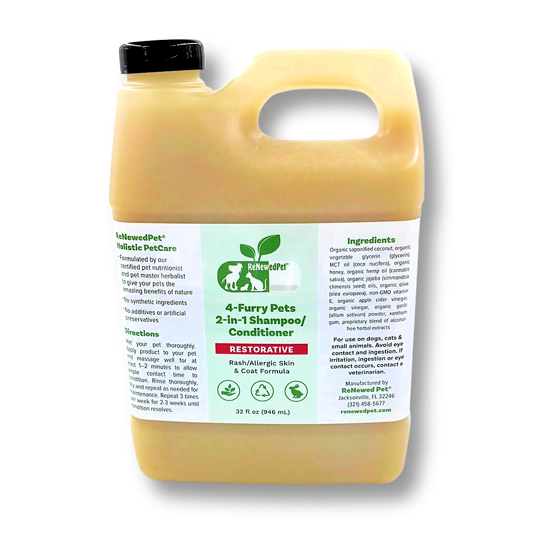 4-FURRY PETS 2-IN-1 * RESTORATIVE SHAMPOO & CONDITIONER - Blessings Grow Meadows