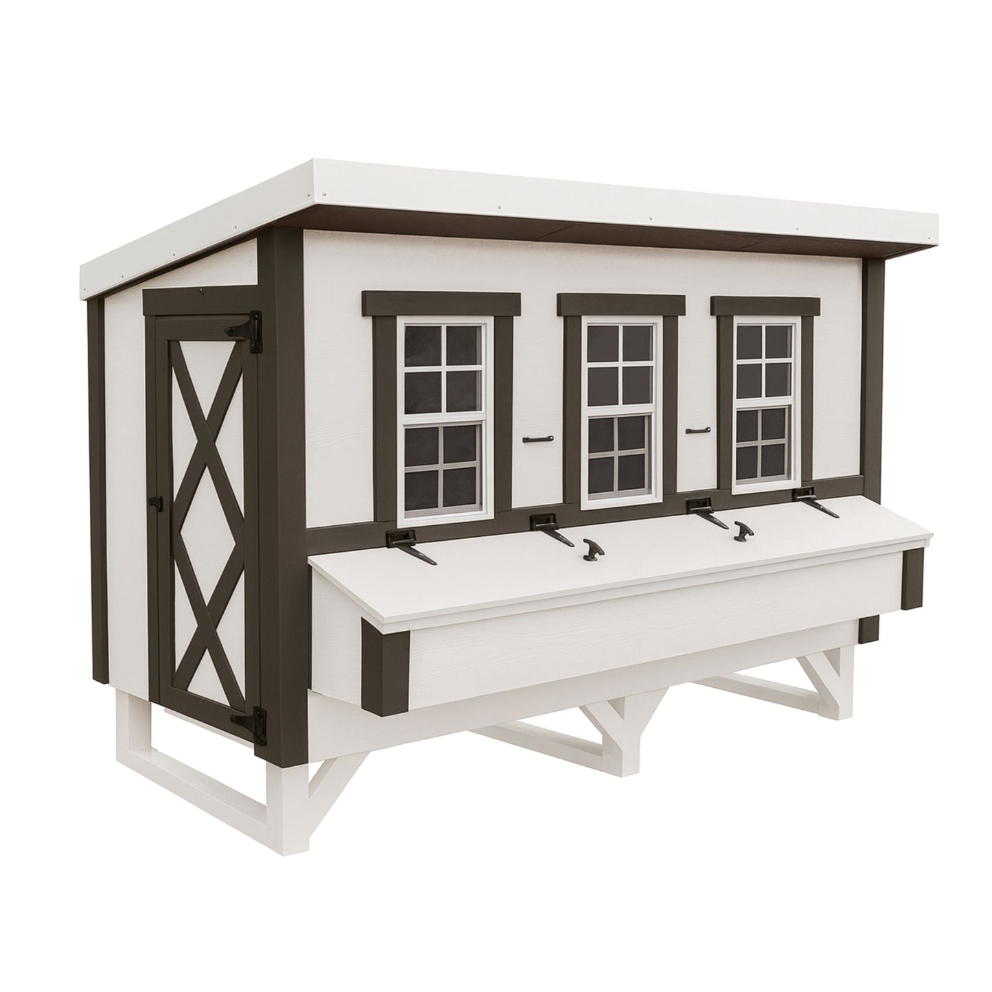 OverEZ XL Chicken Coop for up to 20 chickens, featuring spacious design, sturdy construction, and secure nesting areas.