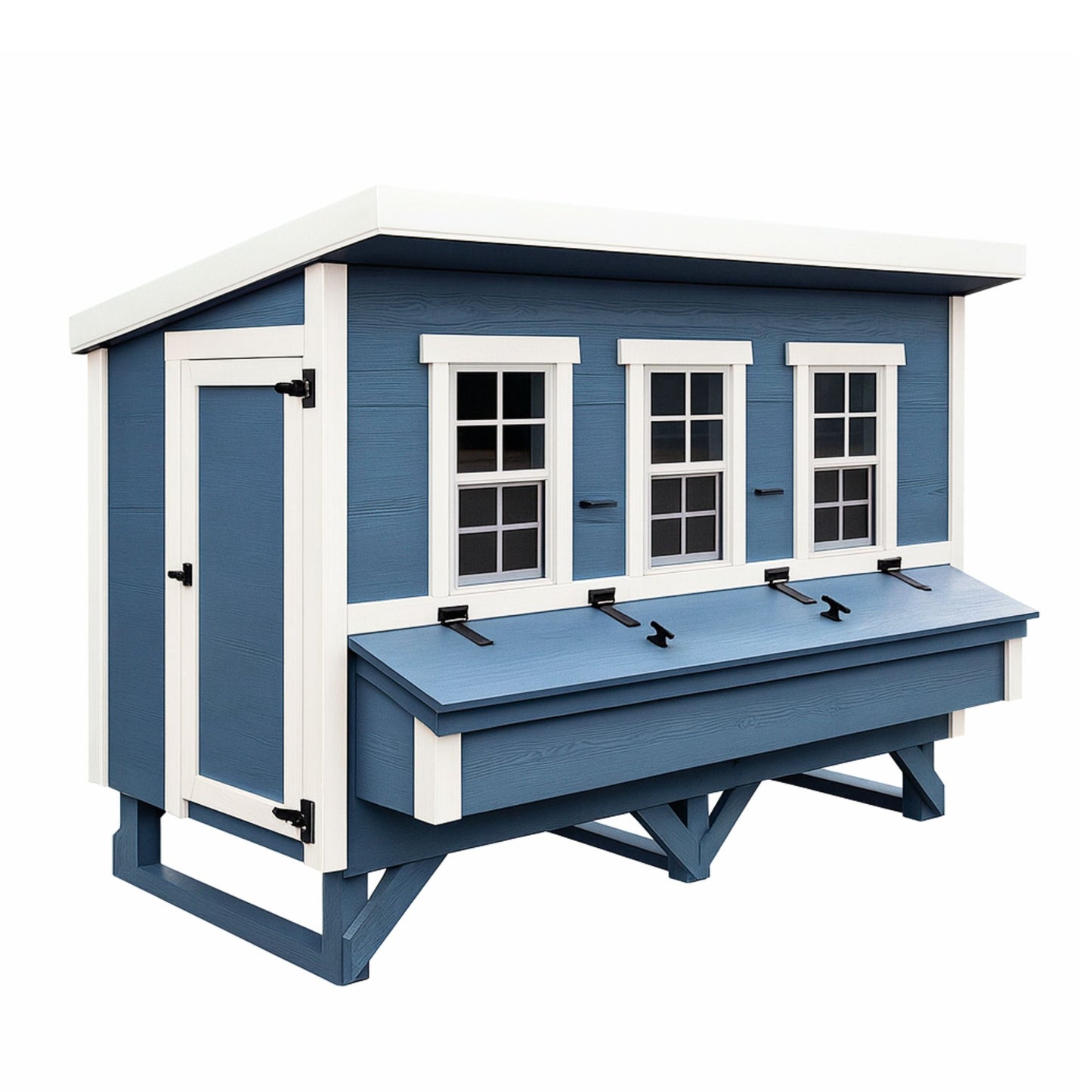 OverEZ XL chicken coop designed for up to 20 chickens, featuring spacious outdoor shelter with nesting boxes and secure fencing.