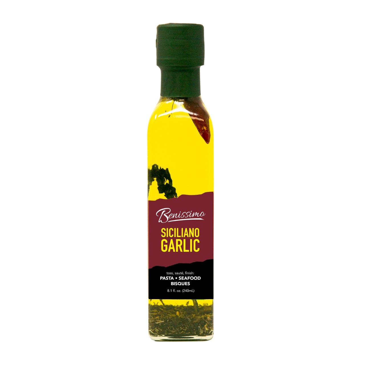 Benissimo Siciliano Garlic Oil, Marasca (240mL) - Blessings Grow Meadows