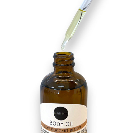Body Oil | Silky Coconut Bloom - Refillism ~ Blessings Grow Meadows