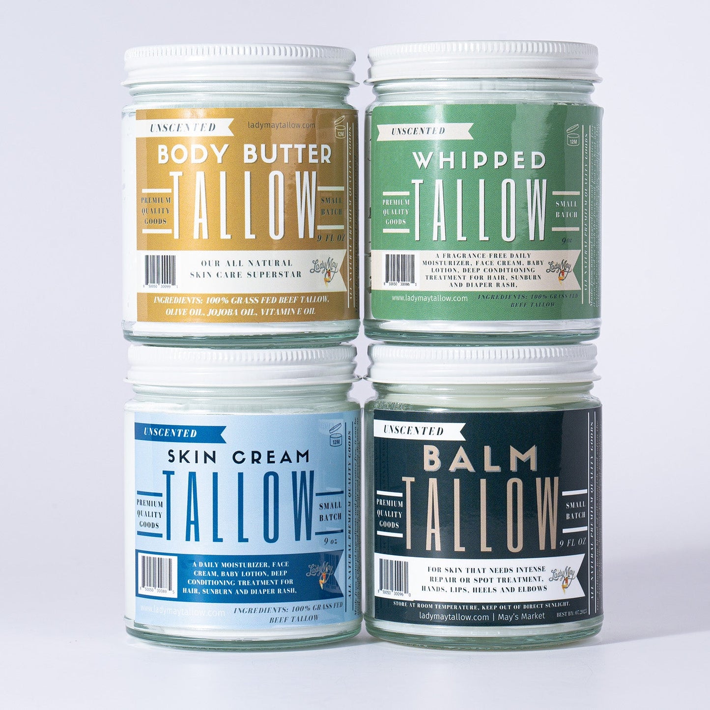 Natural Beef Tallow Skincare Collection - Lotion, Butter, Balm & Whipped - Blessings Grow Meadows