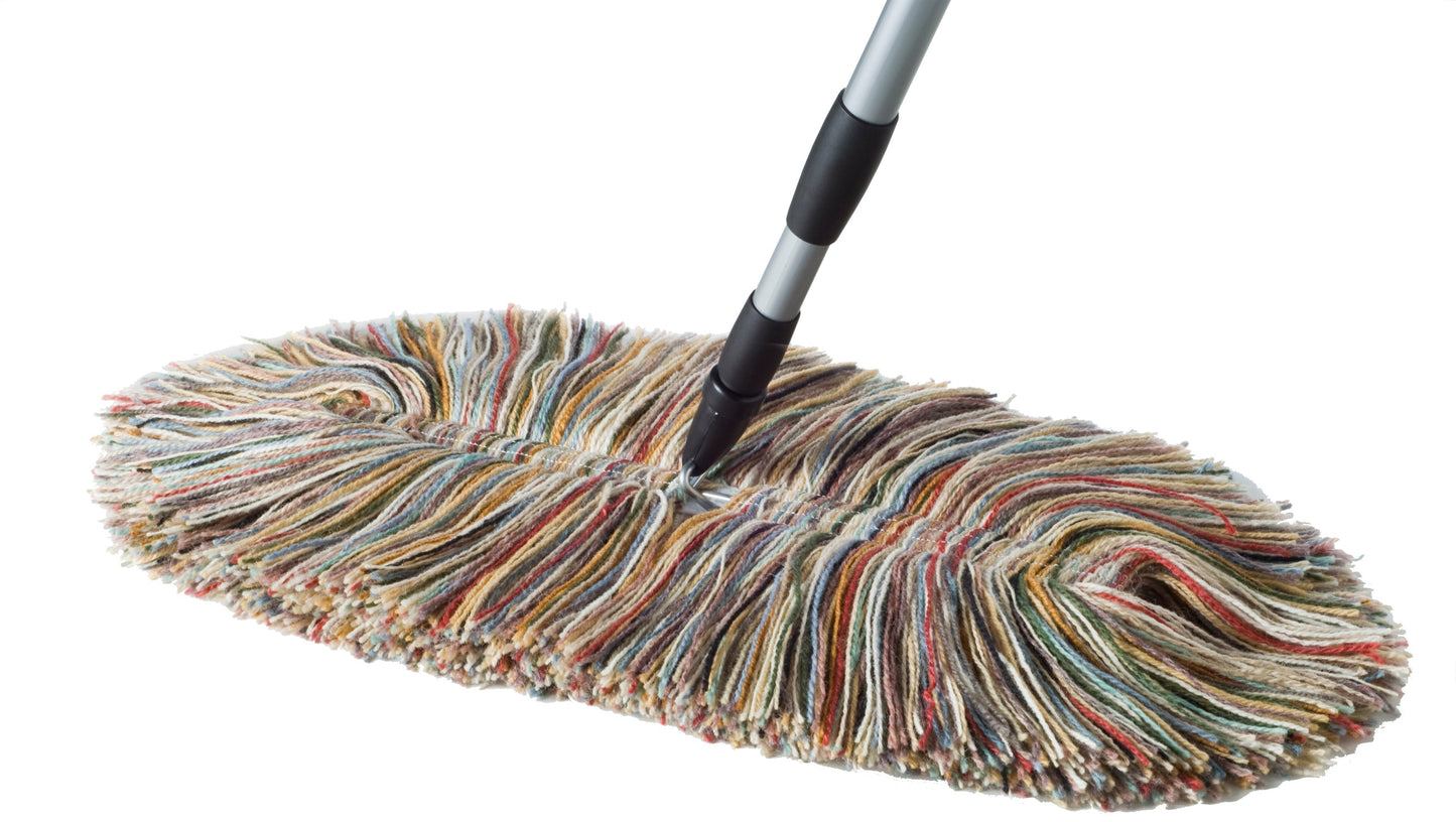 Sladust THE TRIO Wooly Mammoth dusting set with telescoping handle, wool duster, and replacement head on a white background.