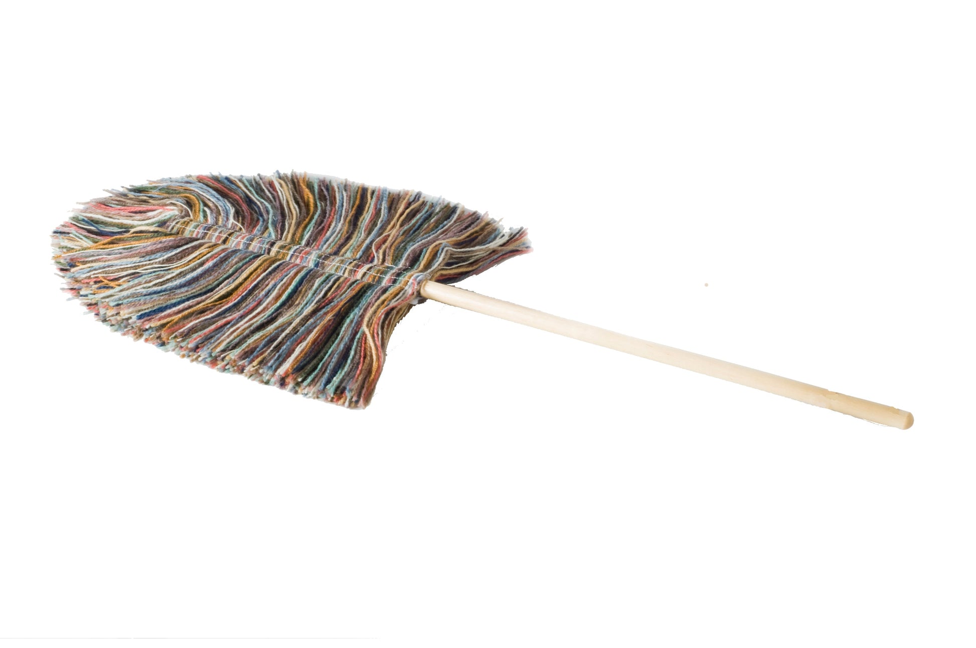 Sladust THE TRIO Wooly Mammoth wool hand duster with wooden handle and replacement head for effective dusting.