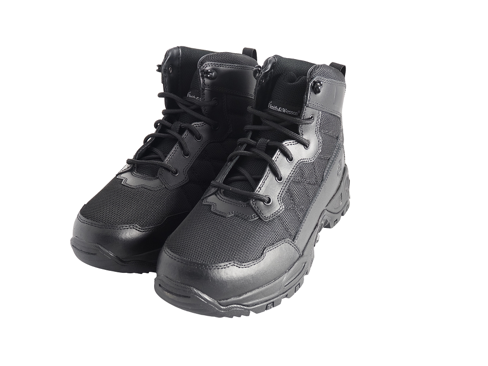 Smith & Wesson Hot Weather Scout 6-inch footwear showing rugged leather upper and durable sole for outdoor use.