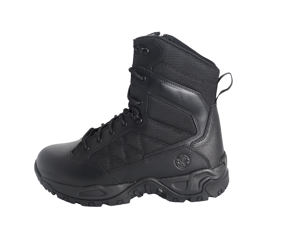 Smith & Wesson Scout Hot Weather 8-inch side zip footwear with polishable toe, designed for durability and comfort.
