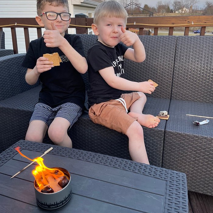 City Bonfires S'mores Night Pack for outdoor gatherings, includes marshmallows, graham crackers, and chocolate for s'mores.