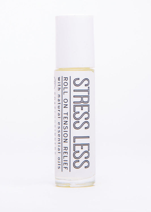 Soap for Sinners Roll On Tension Relief, a soothing essential oil blend in a compact roller for stress relief and relaxation.