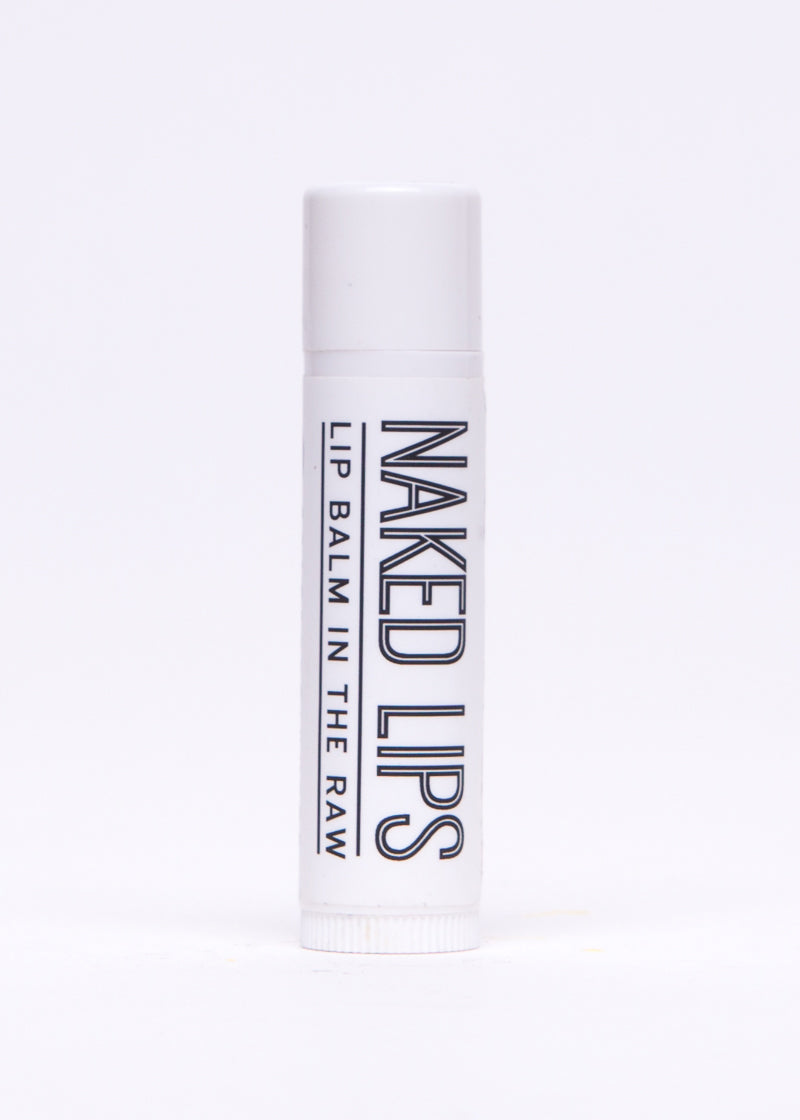 Soap for Sinners Naked Lips Lip Balm in a sleek tube, designed to keep lips moisturized and smooth.