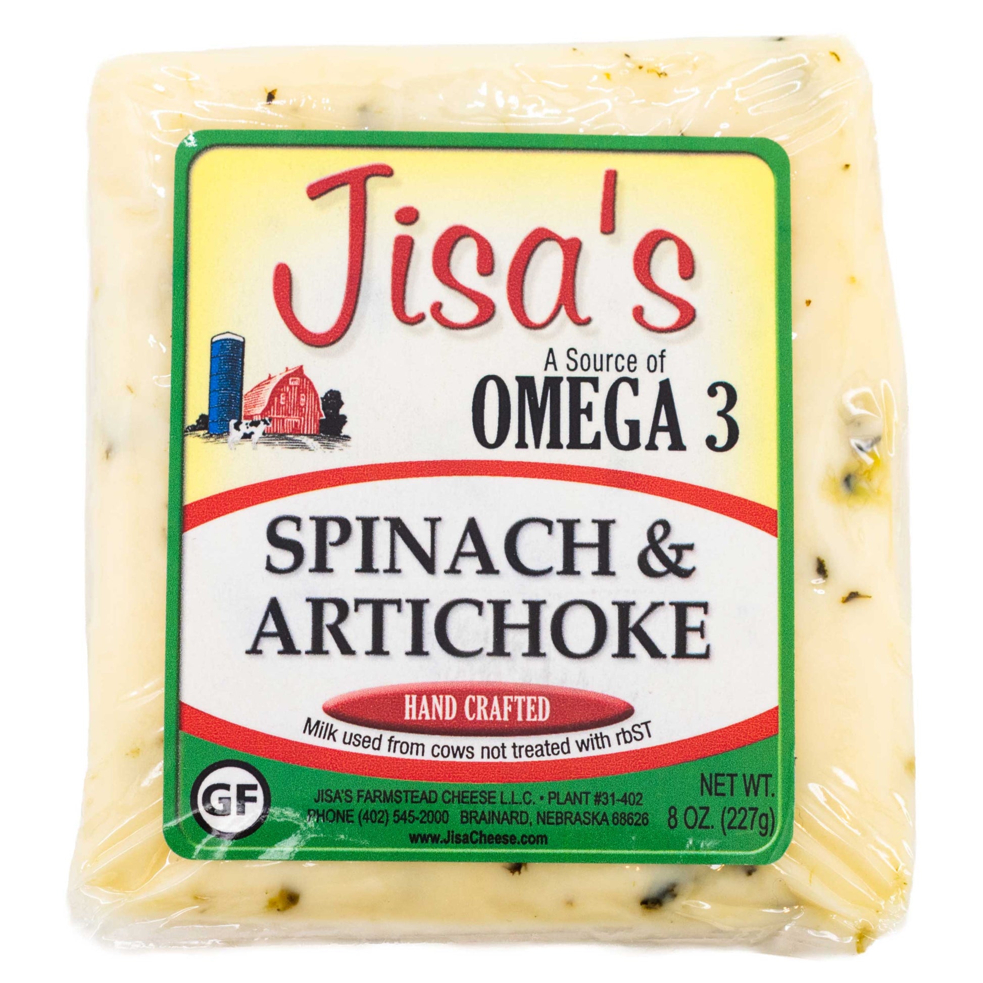 Cheese Block 3 Piece Sampler | Tomato Basil, Gouda, Spinach & Artichoke | Jisa's Farmstead Cheese - BuyNebraska.com ~ Blessings Grow Meadows