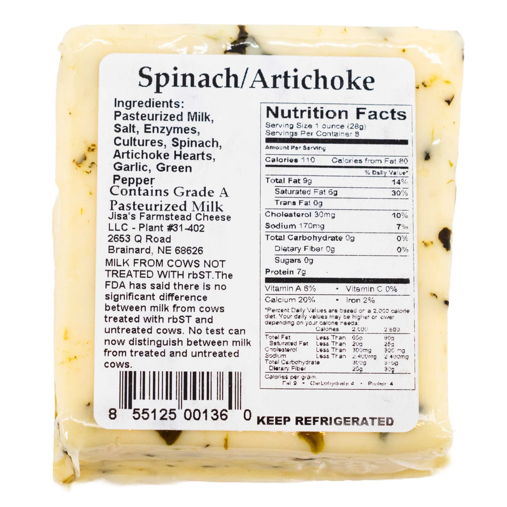 Cheese Block 3 Piece Sampler | Tomato Basil, Gouda, Spinach & Artichoke | Jisa's Farmstead Cheese - BuyNebraska.com ~ Blessings Grow Meadows