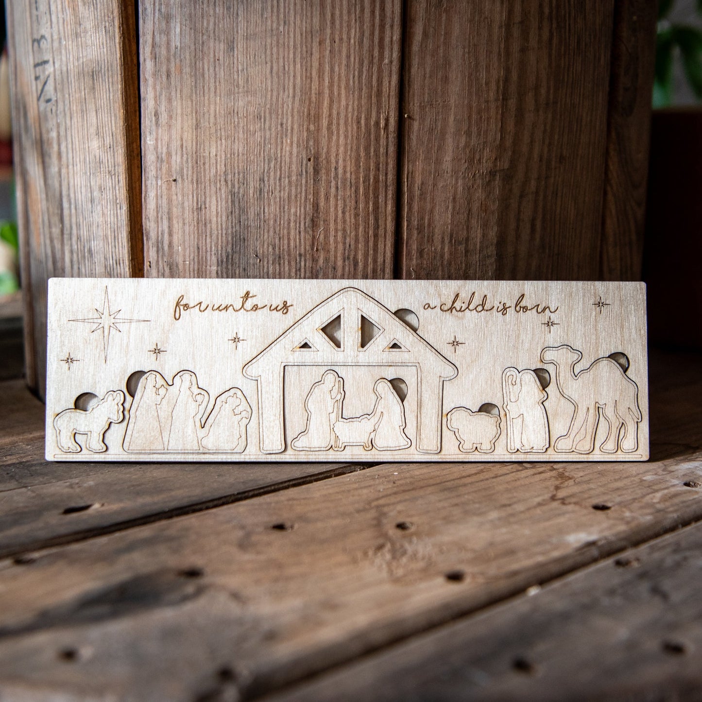 Nativity Wood Puzzle - Blessings Grow Meadows -