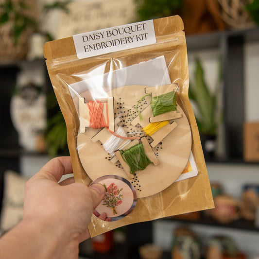 Daisy Bouquet Embroidery Kit - Blessings Grow Meadows -