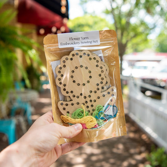 Flower Yarn Embroidery Kit - Blessings Grow Meadows -