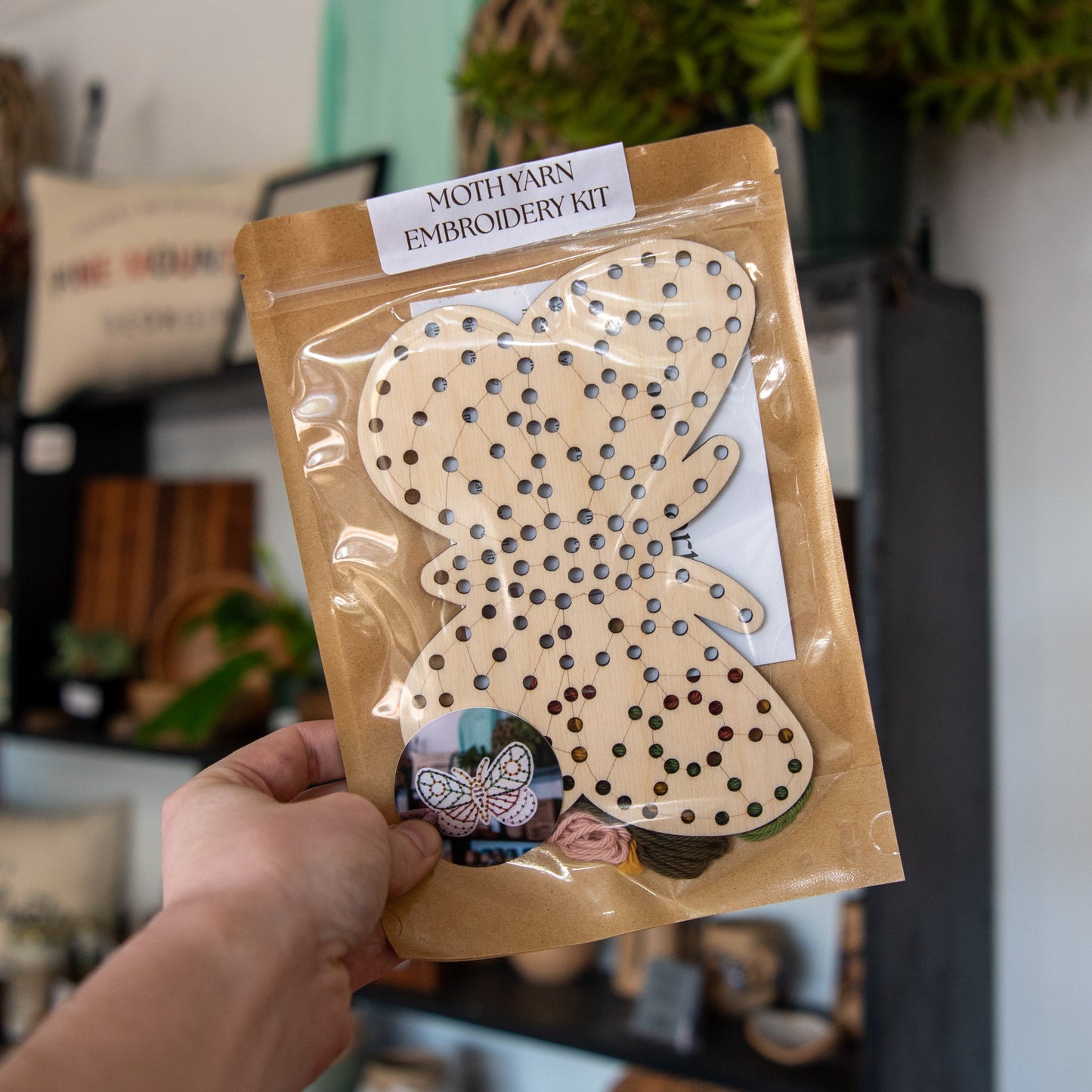 Moth Yarn Embroidery Kit - Blessings Grow Meadows -