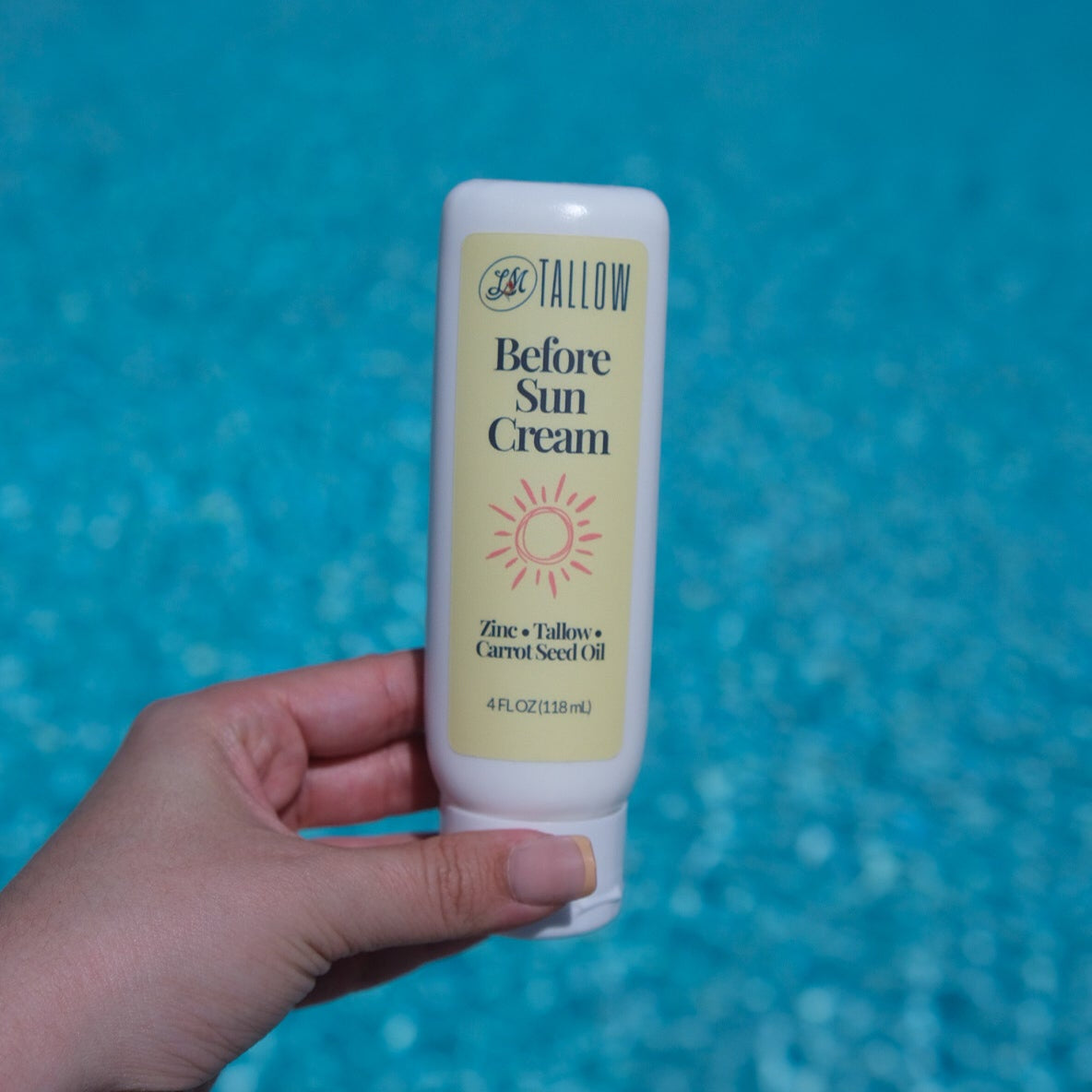 Tallow Before Sun Cream | Beef Tallow Non-Nano Zinc Oxide and Botanical Oils - Blessings Grow Meadows