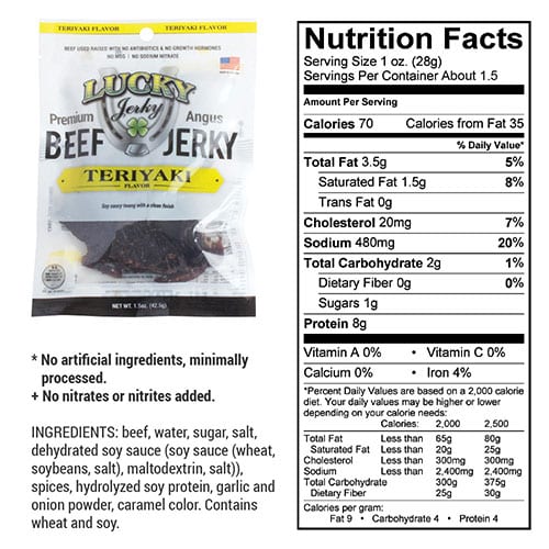 Teriyaki Beef Jerky | 1.5 oz | Nebraska Star Beef - BuyNebraska.com ~ Blessings Grow Meadows