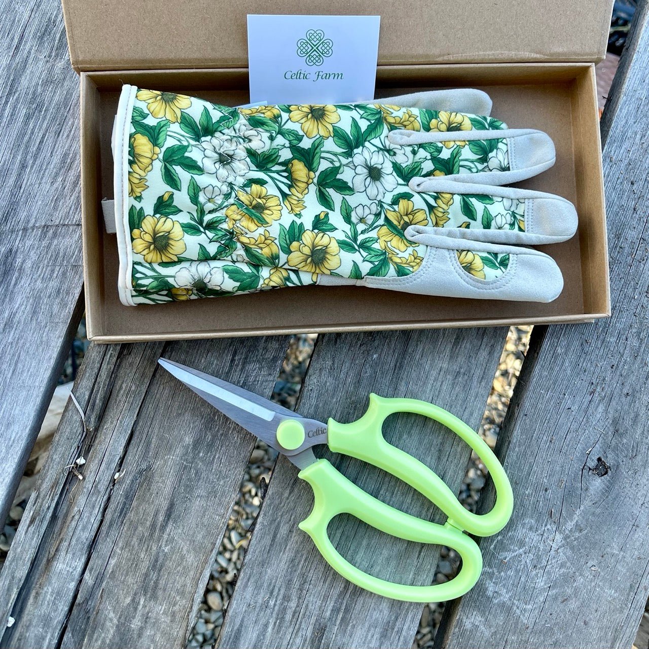 Garden Gift Box - Gloves and  Herb Snips - Blessings Grow Meadows