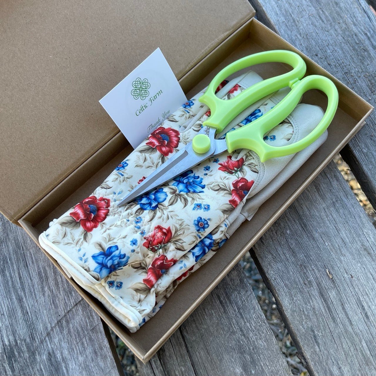 Garden Gift Box - Gloves and  Herb Snips - Blessings Grow Meadows