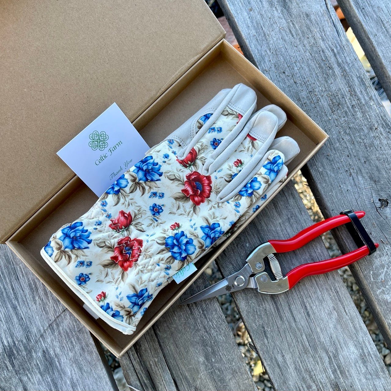 Garden Gift Box - Gloves and Needle Snips - Blessings Grow Meadows