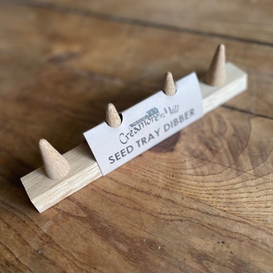 Wood Dibbler for Seed Trays & Beds- Line Seed Hole Maker - Blessings Grow Meadows