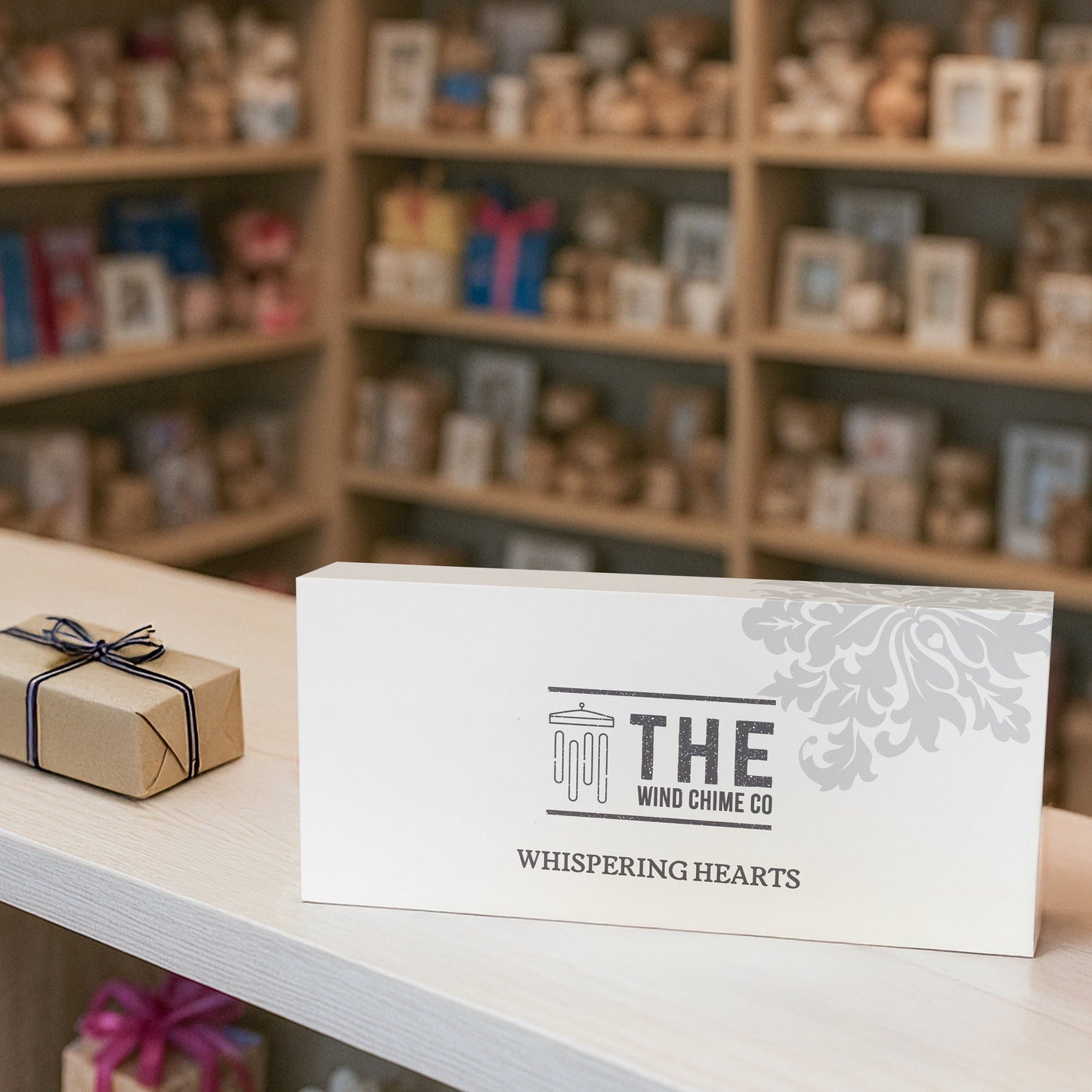 30” Wind Chime with Gift Box – Whispering Hearts™ Collection – Platinum Rose Personalized - Blessings Grow Meadows