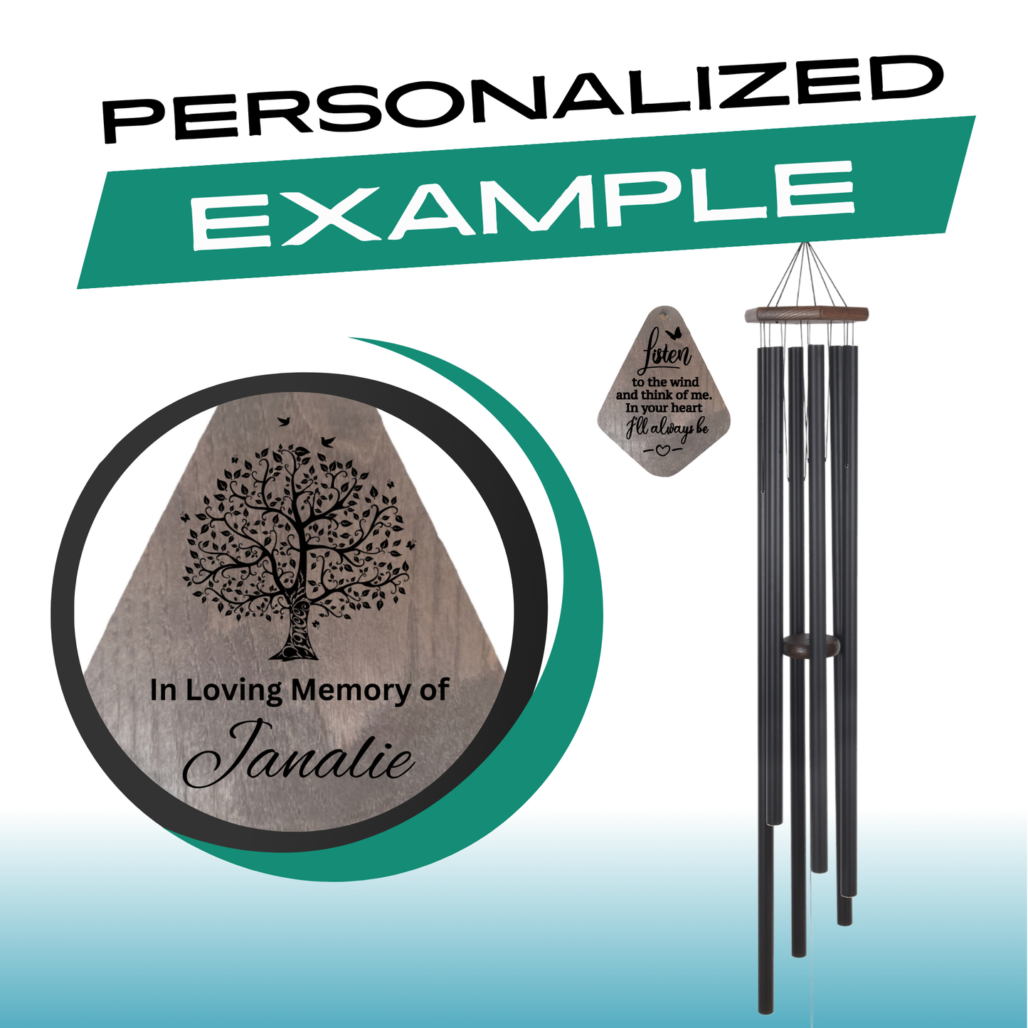 55" Serenity Large Deep Tone Memorial Wind Chime Church Bells, Thoughtful Gift For Special Occasions or Reflections - Blessings Grow Meadows