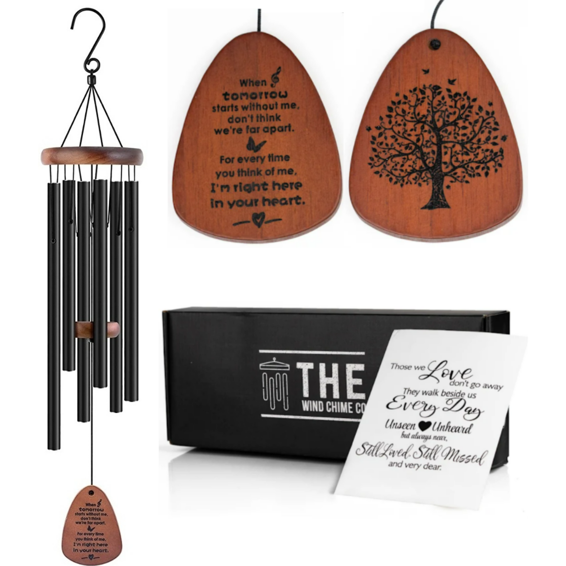 32-inch Serenity Memorial Wind Chimes by The Wind Chime Co, featuring metal tubes and a calming design for reflection or special occasions.