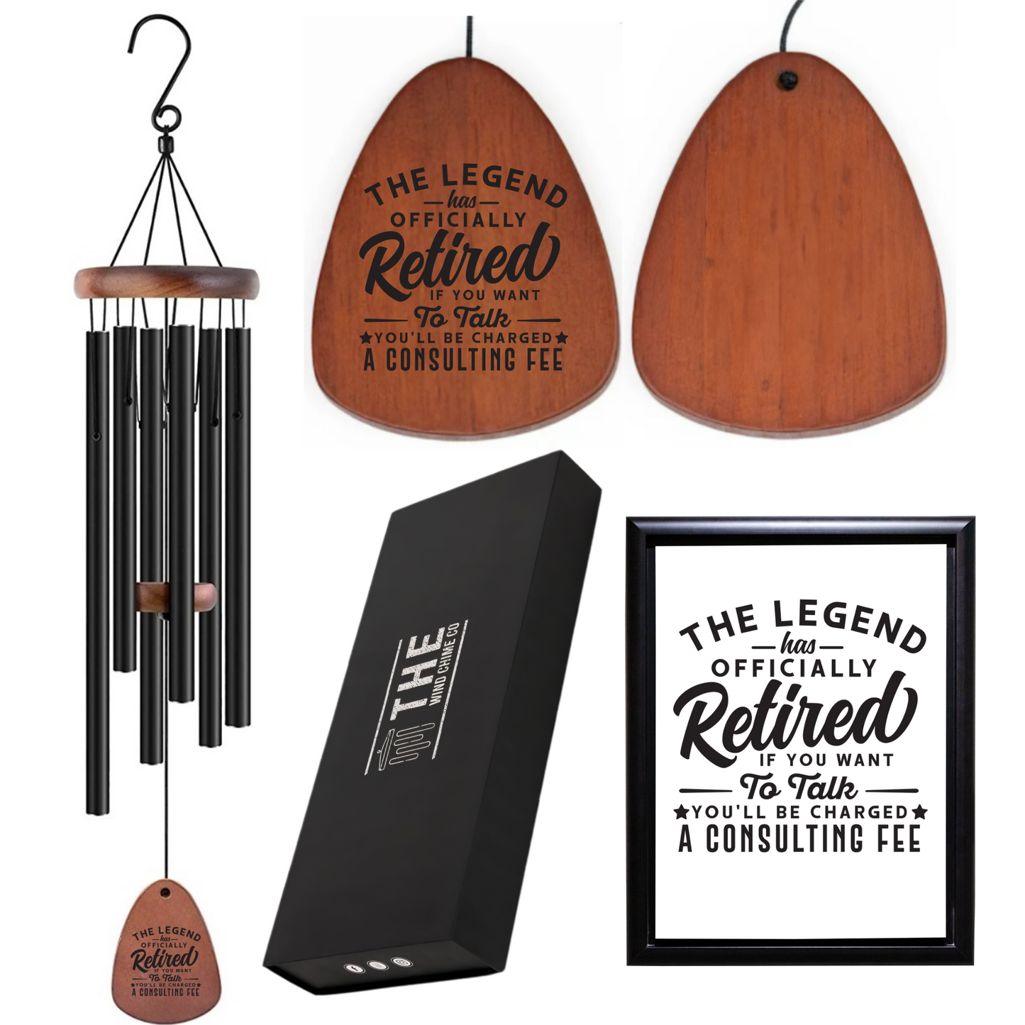 32-inch Serenity Memorial Wind Chimes by The Wind Chime Co, displaying elegant chimes hanging from a garden hook.
