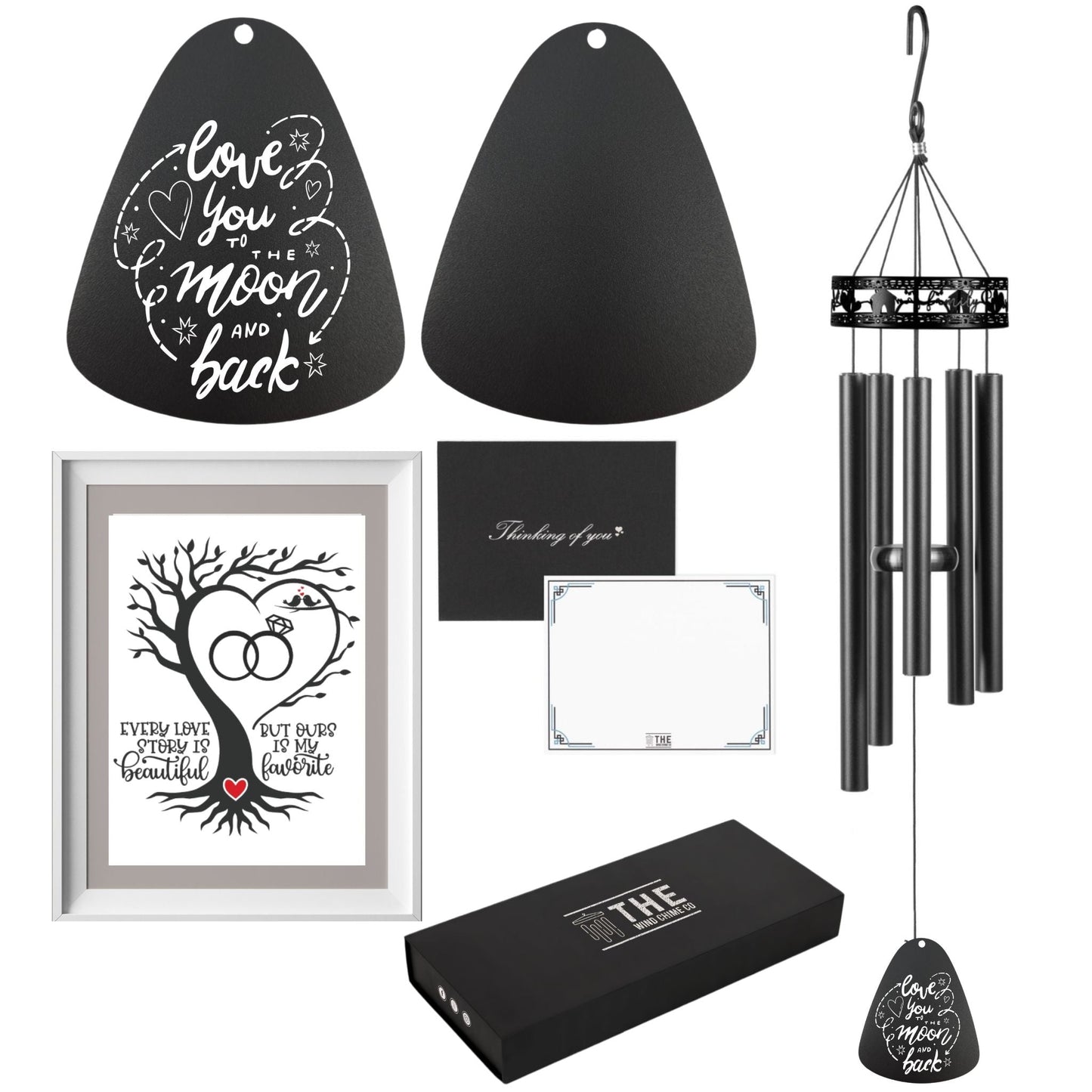 34" Serenity Family-Love Memorial Wind Chimes, Thoughtful Gift For Special Occasions or Reflections - Blessings Grow Meadows