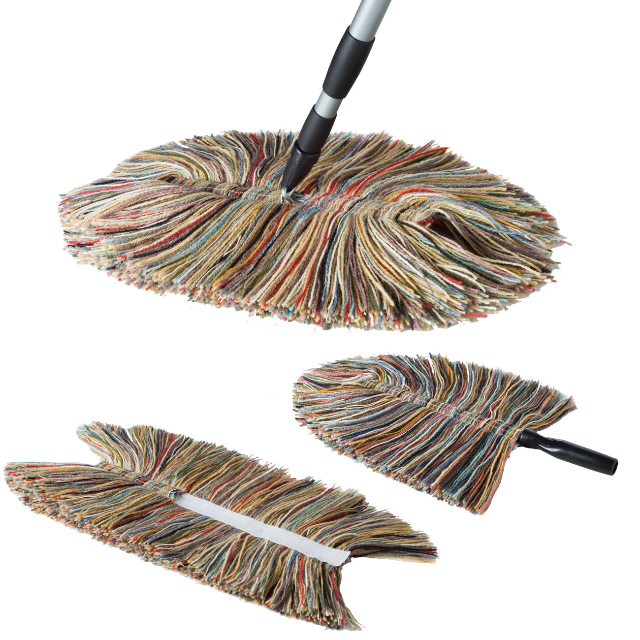 THE TRIO - Big Wooly with Telescoping Handle, Wool Duster & Replacement Head - Blessings Grow Meadows
