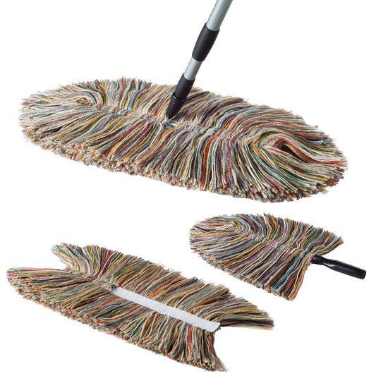 THE TRIO - Wooly Mammoth with Telescoping Handle, Wool Duster & Replacement Head - Blessings Grow Meadows