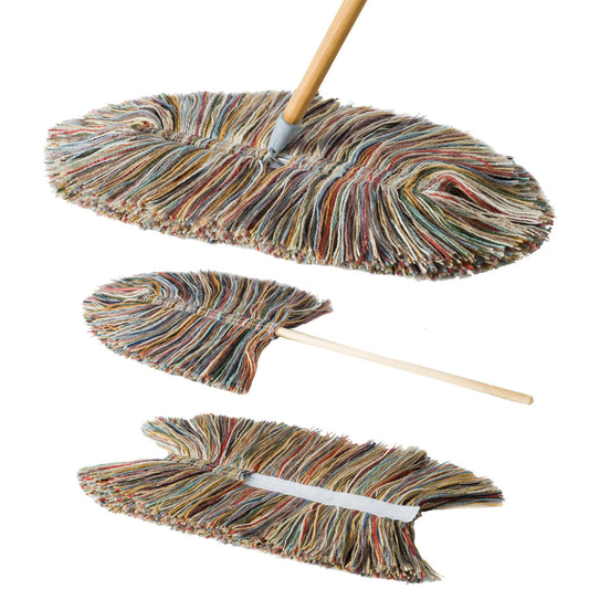 THE TRIO - Wooly Mammoth with Wooden Handle, Wool Hand Duster & Replacement Head - Blessings Grow Meadows