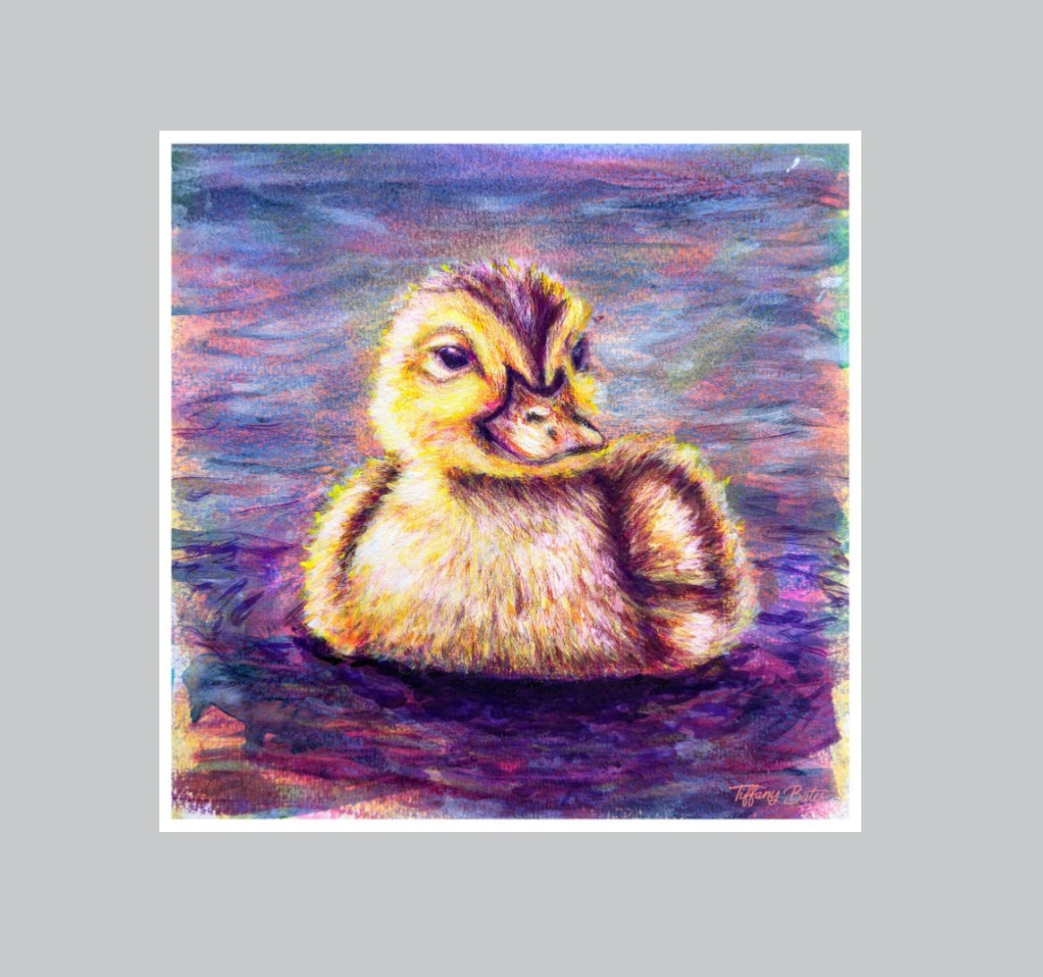 Darling Duckling - Fine Art Print - 8” x 8” - Blessings Grow Meadows