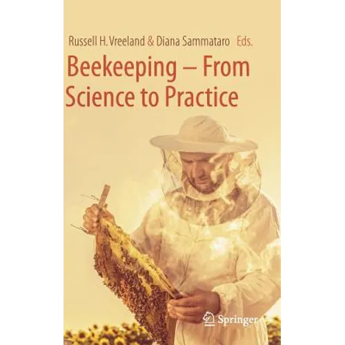 Hardcover book titled "Beekeeping: From Science to Practice" by splitShops, featuring bees and beekeeping tools on the cover.